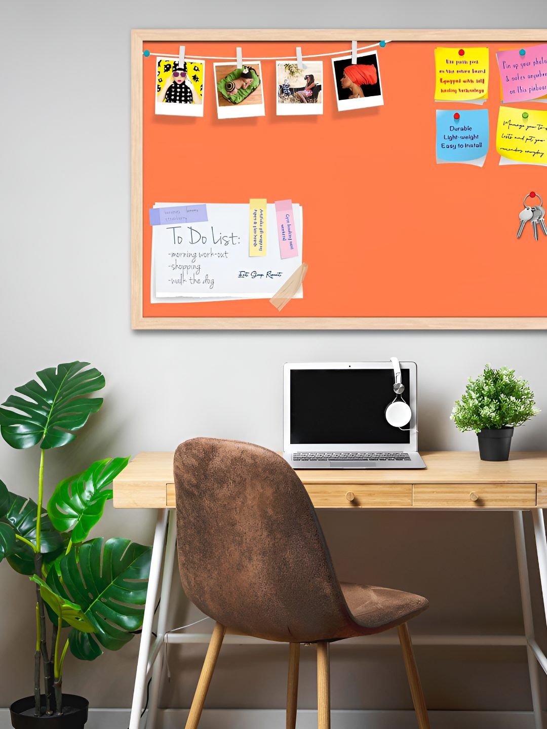 

ArtzFolio Wooden Notice Pin Board, Orange