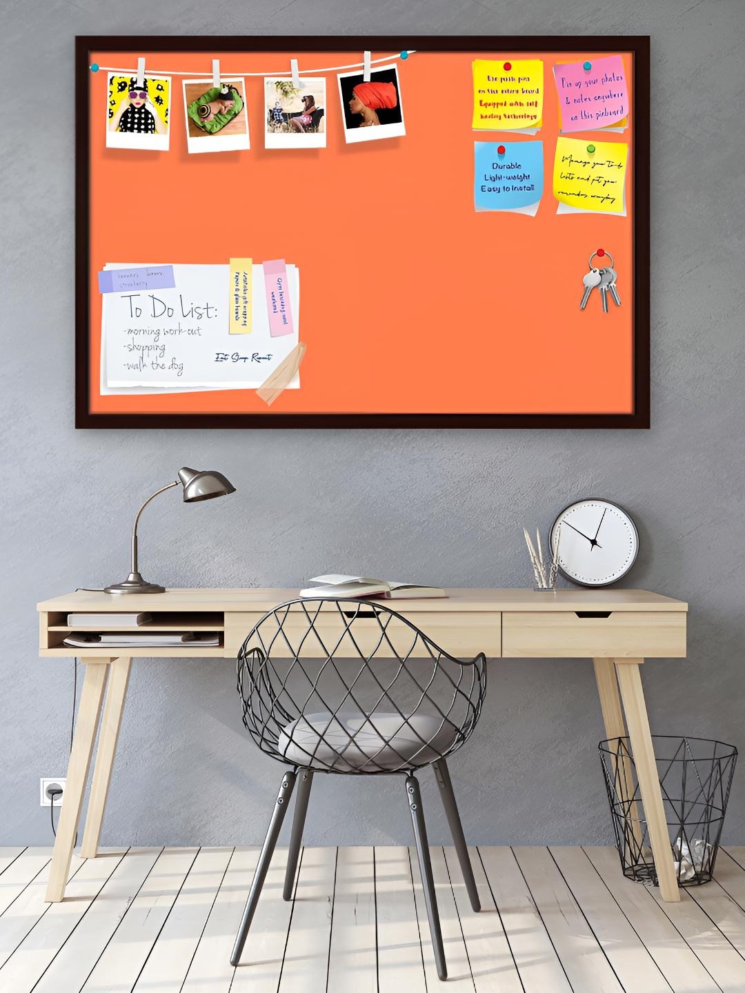 

ArtzFolio Wooden Notice Pin Board, Orange