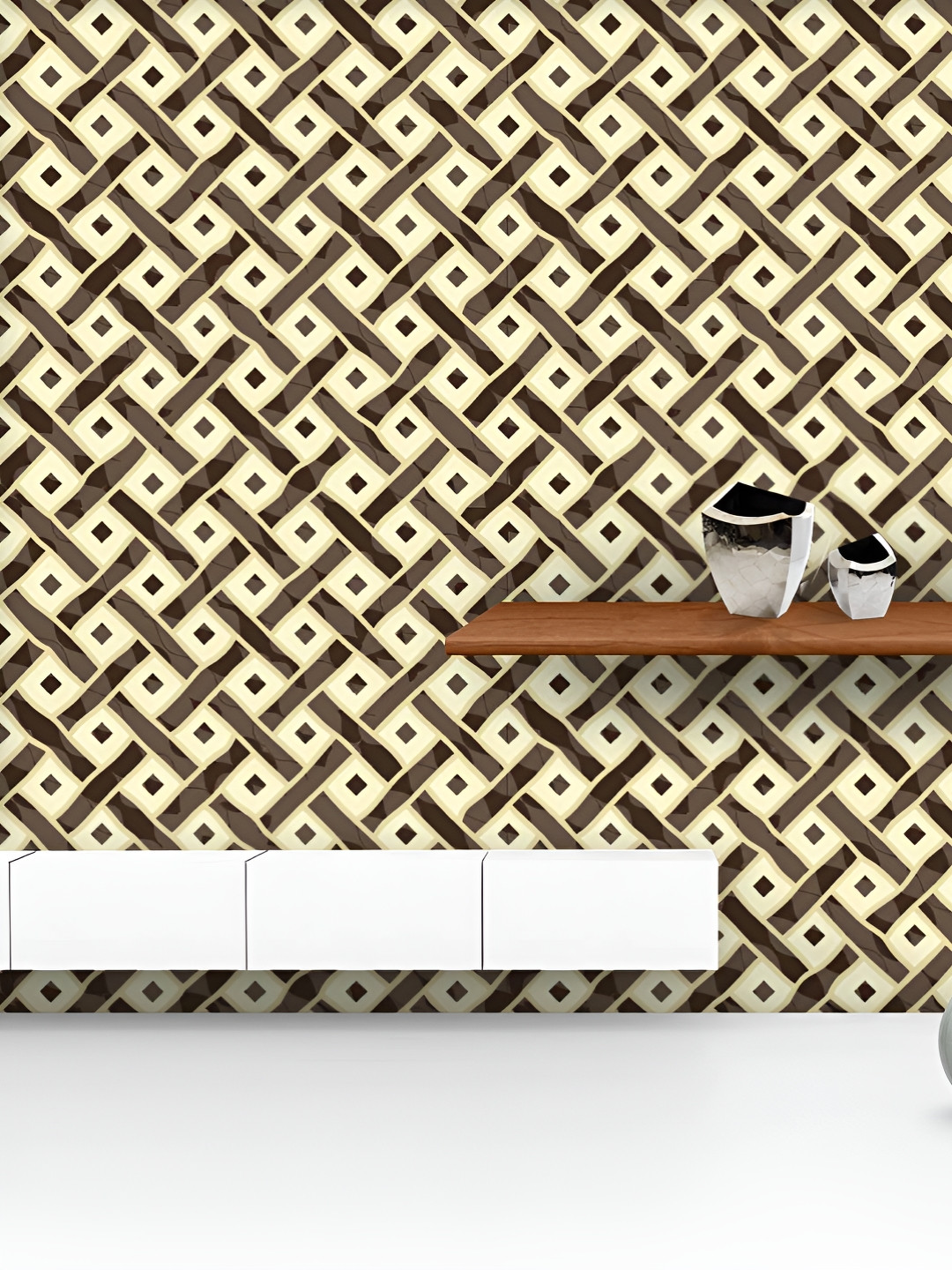 

ArtzFolio Printed UV-Resistant Anti-Bacterial Hand-Drawn Geometric Art Peel & Stick Wallpaper, Multi