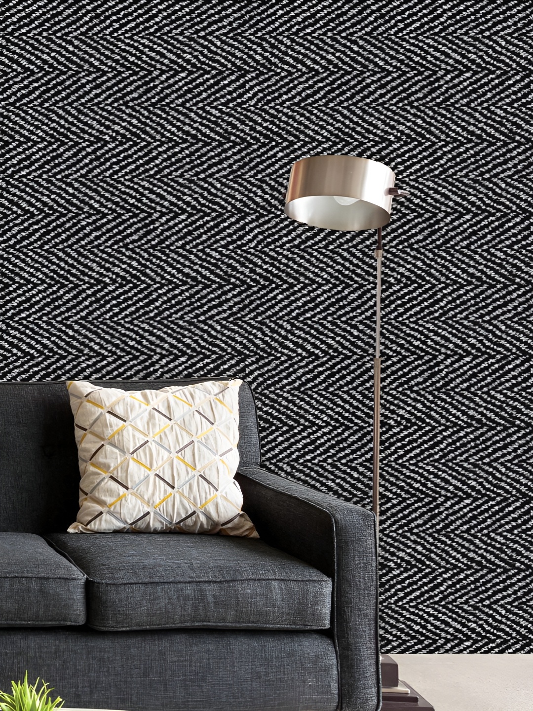 

ArtzFolio Printed UV-Resistant Anti-Bacterial Noisy Thread Strokes Peel & Stick Wallpaper, Multi