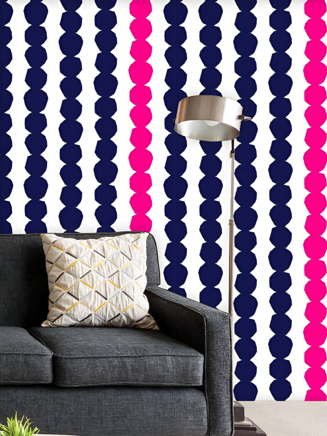 

ArtzFolio Printed UV-Resistant Anti-Bacterial Abstract Geometric Shapes Peel & Stick Wallpaper, Multi