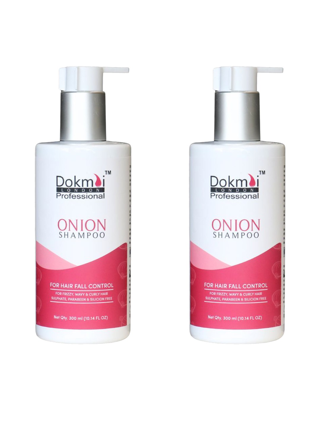

Dokmai London Set Of 2 Hair Fall Control Onion Shampoo- 300 ml Each, Transparent