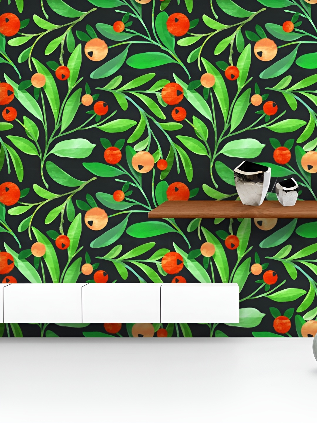

ArtzFolio Printed UV-Resistant Anti-Bacterial Botanical Leaves Peel & Stick Wallpaper, Multi