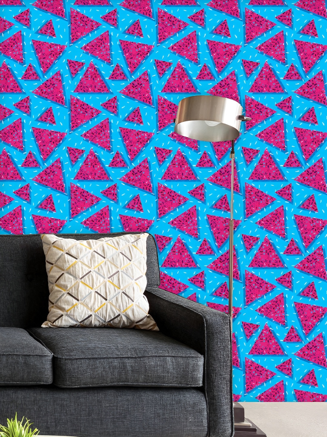 

ArtzFolio Printed UV-Resistant Anti-Bacterial Retro Geometric Shapes Peel & Stick Wallpaper, Multi