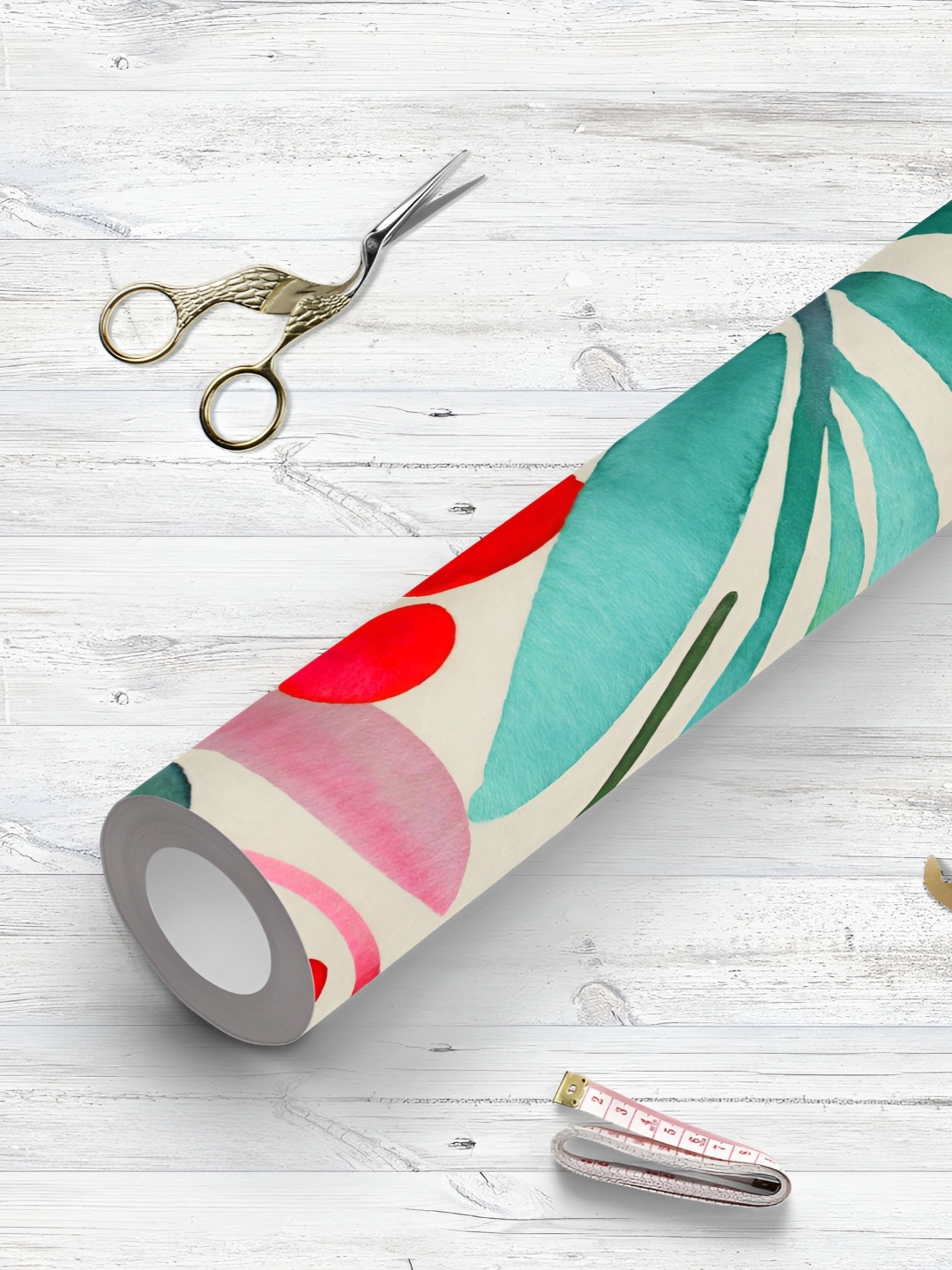 

ArtzFolio Green & Red Printed UV Resistant Wallpaper