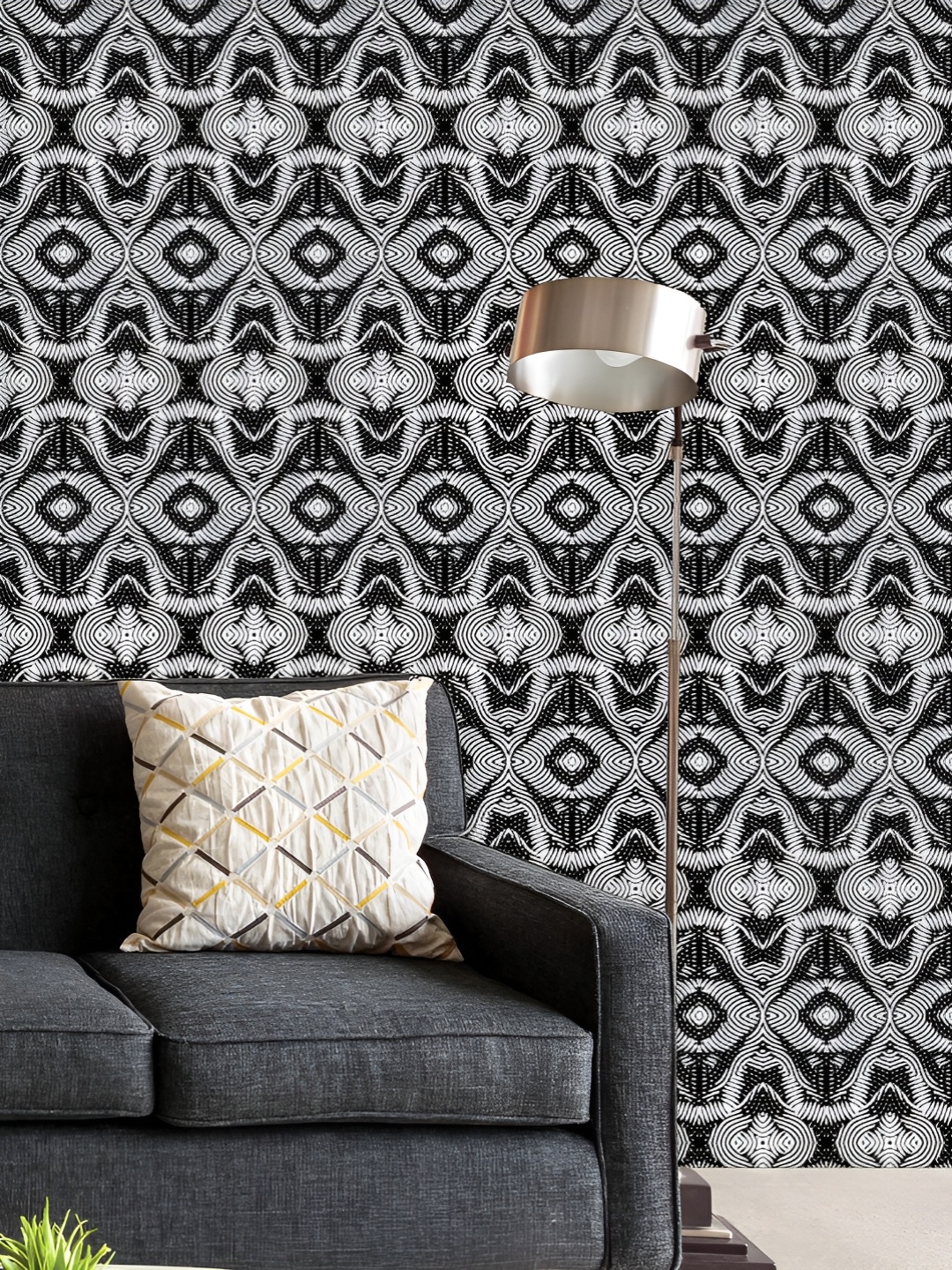 

ArtzFolio White & Black Printed UV Resistant Wallpaper