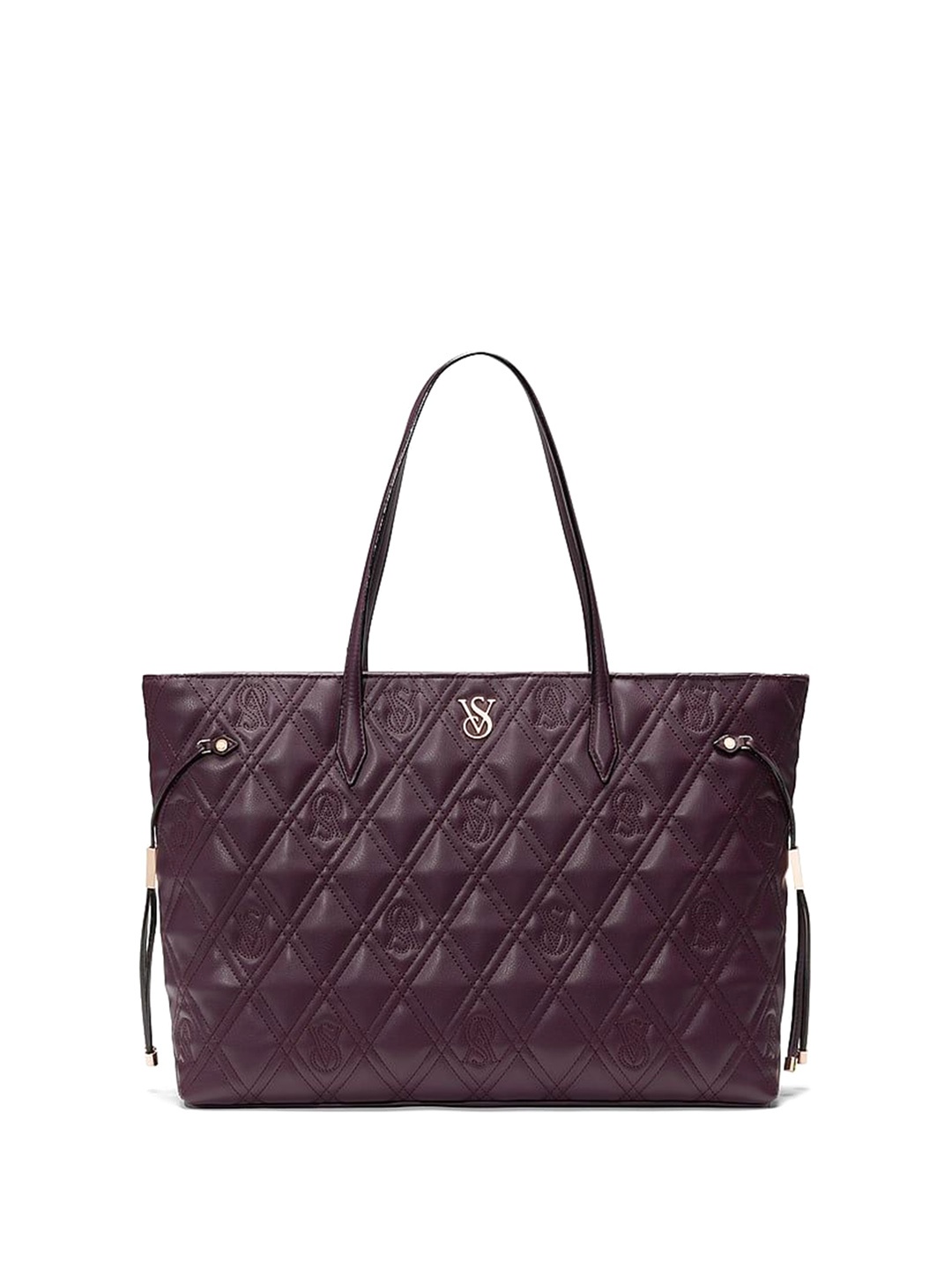 

Victoria's Secret Textured PU Shopper Shoulder Bag with Quilted, Violet