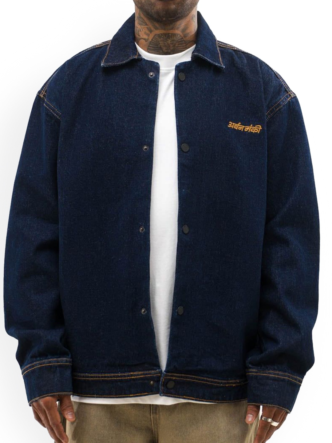 

Urban Monkey Unisex Embroidered Jacket, Navy blue
