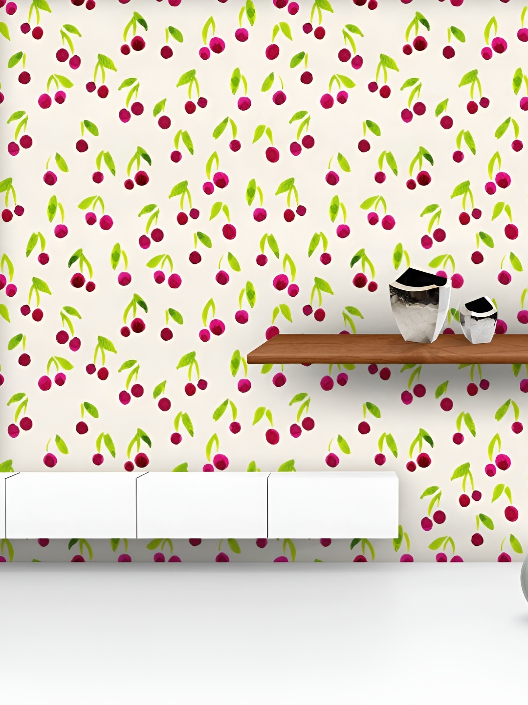 

ArtzFolio Printed UV-Resistant Anti-Bacterial Miniature Berries Peel & Stick Wallpaper, Multi