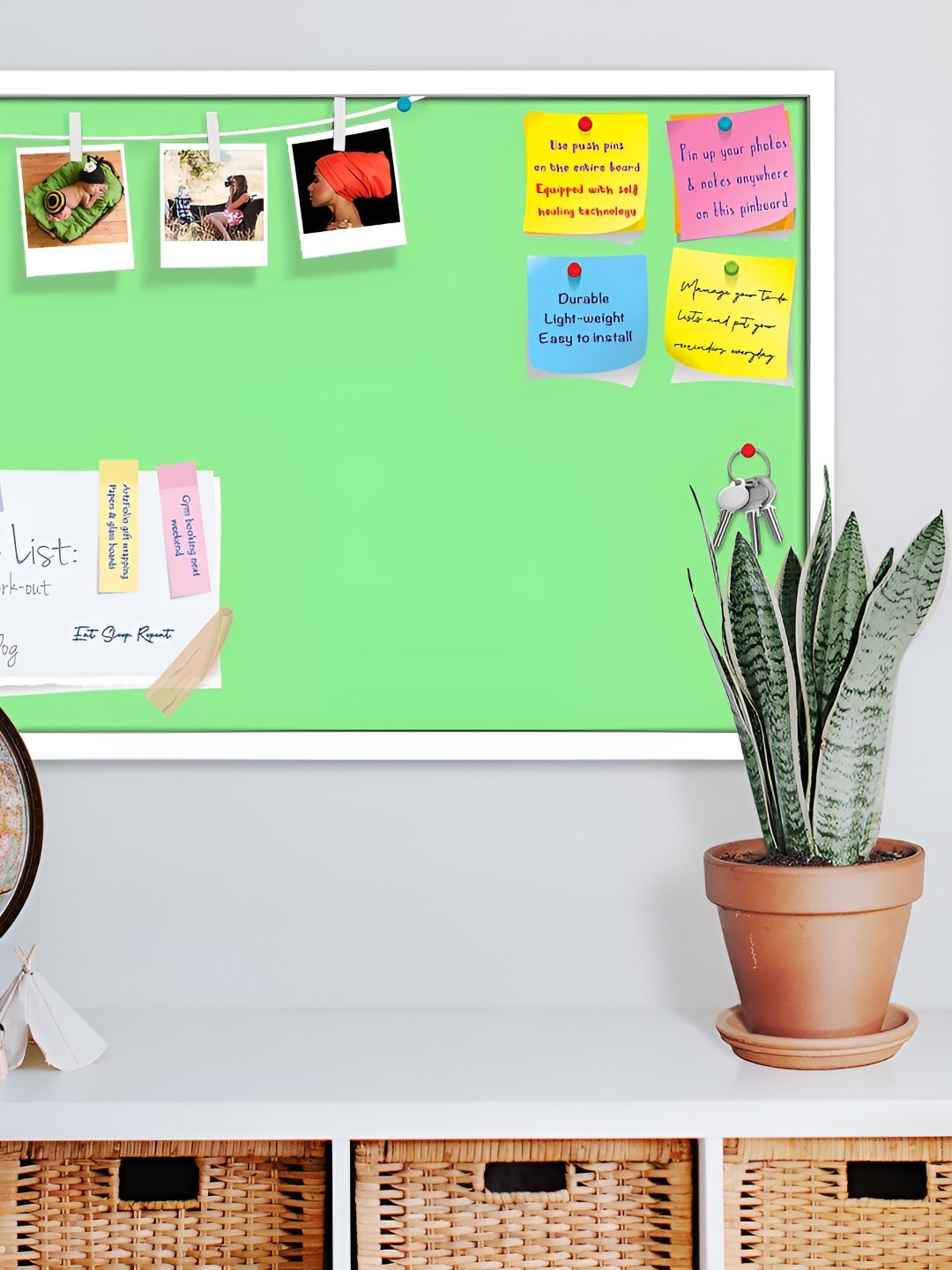 

ArtzFolio Wooden Notice Pin Board, Green