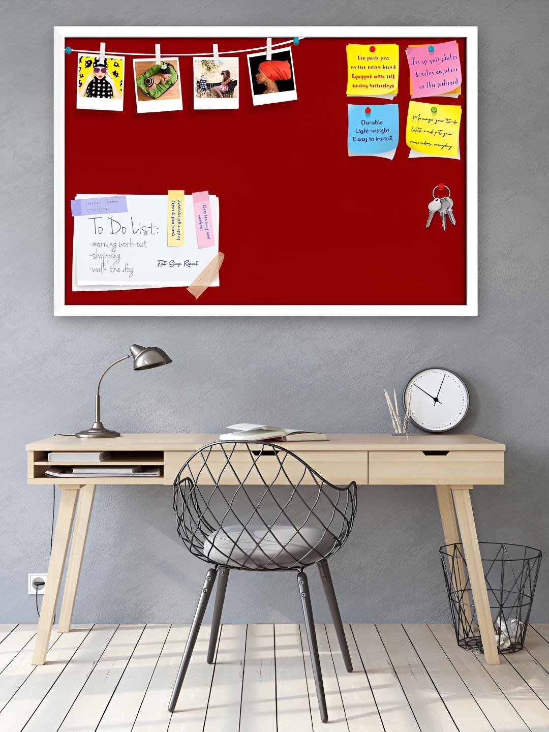 

ArtzFolio Wooden Notice Pin Board, Red