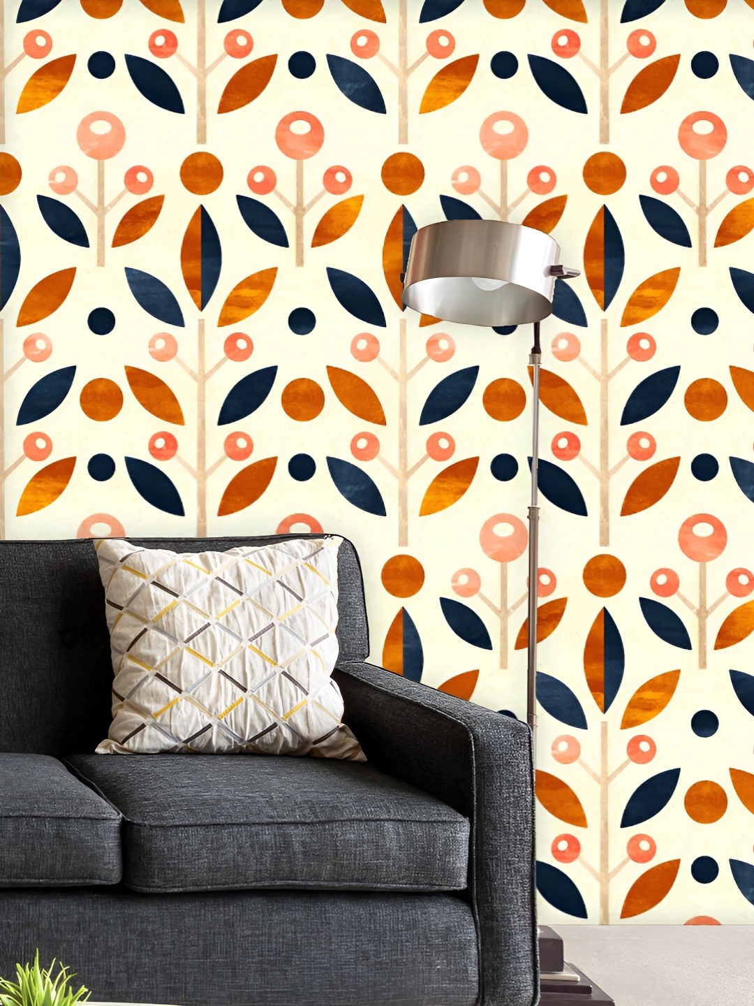 

ArtzFolio Printed UV-Resistant Anti-Bacterial Scandinavian Simple Shapes Peel & Stick Wallpaper, Multi