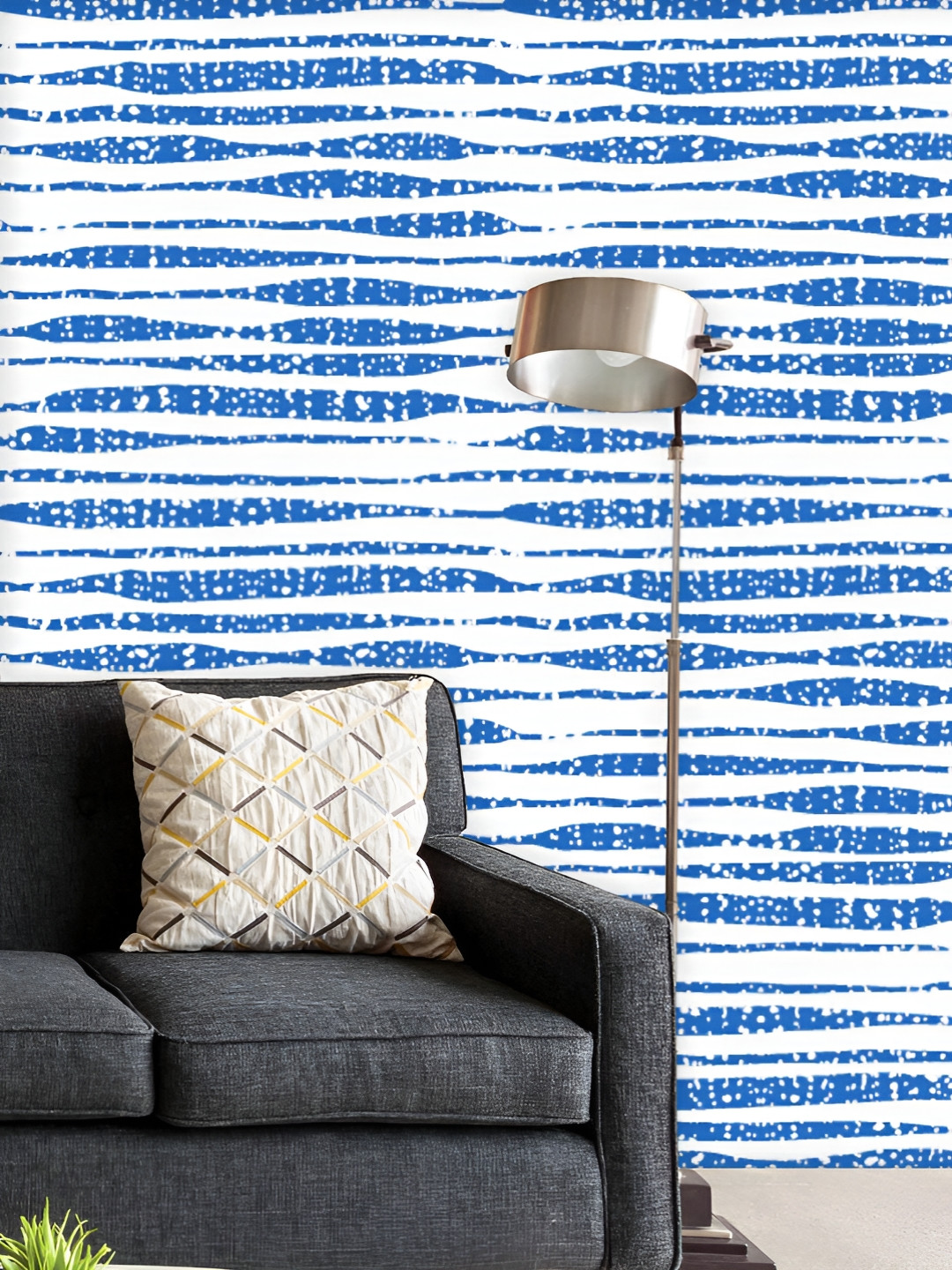 

ArtzFolio Printed UV-Resistant Anti-Bacterial Abstract Indigo Tie Dye Batik Peel & Stick Wallpaper, Multi