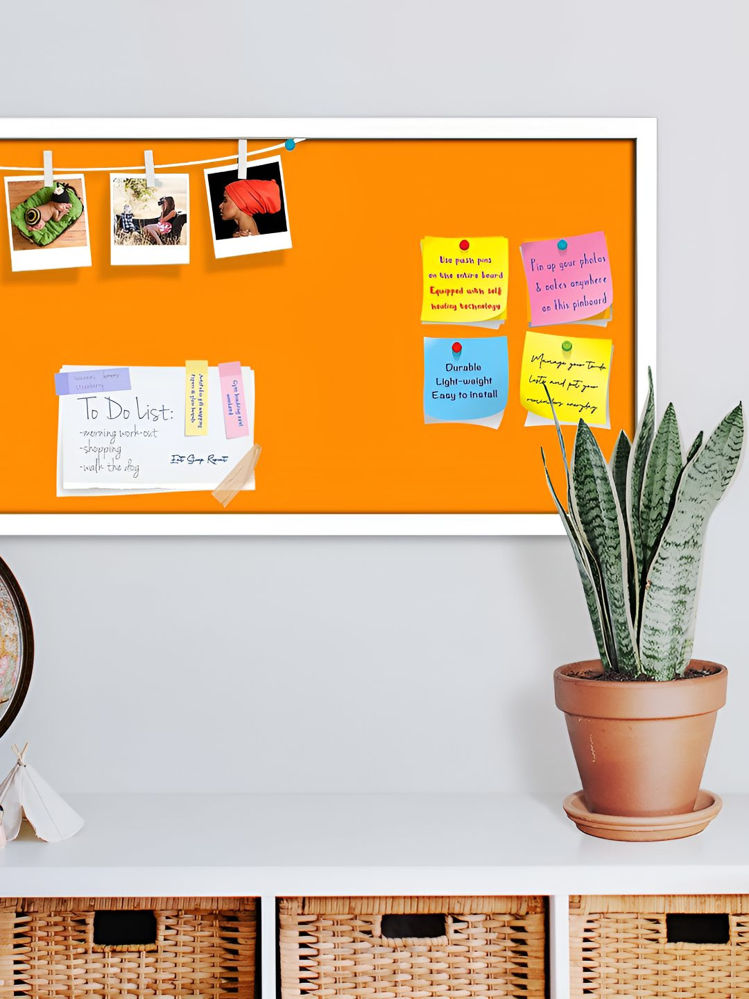 

ArtzFolio Wooden Notice Pin Board, Orange
