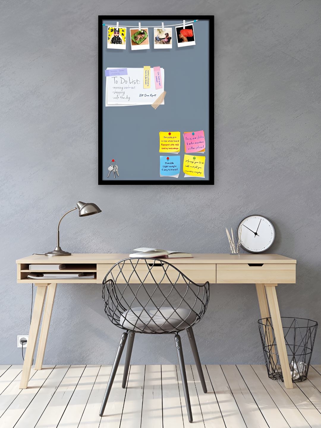 

ArtzFolio Wooden Notice Board, Grey
