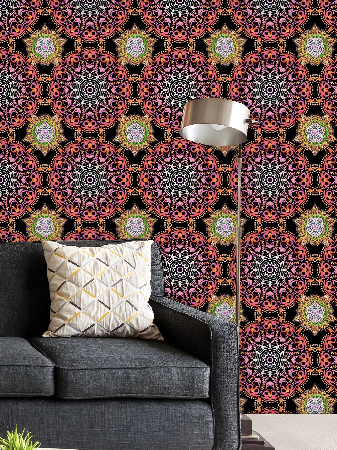 

ArtzFolio Printed UV-Resistant Anti-Bacterial Geometric Pattern Peel & Stick Wallpaper, Multi