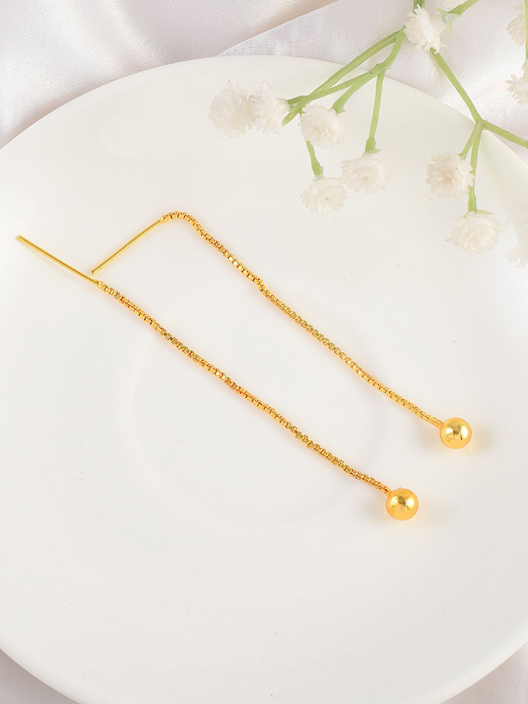 

MEMOIR Gold Plated Contemporary Drop Earrings