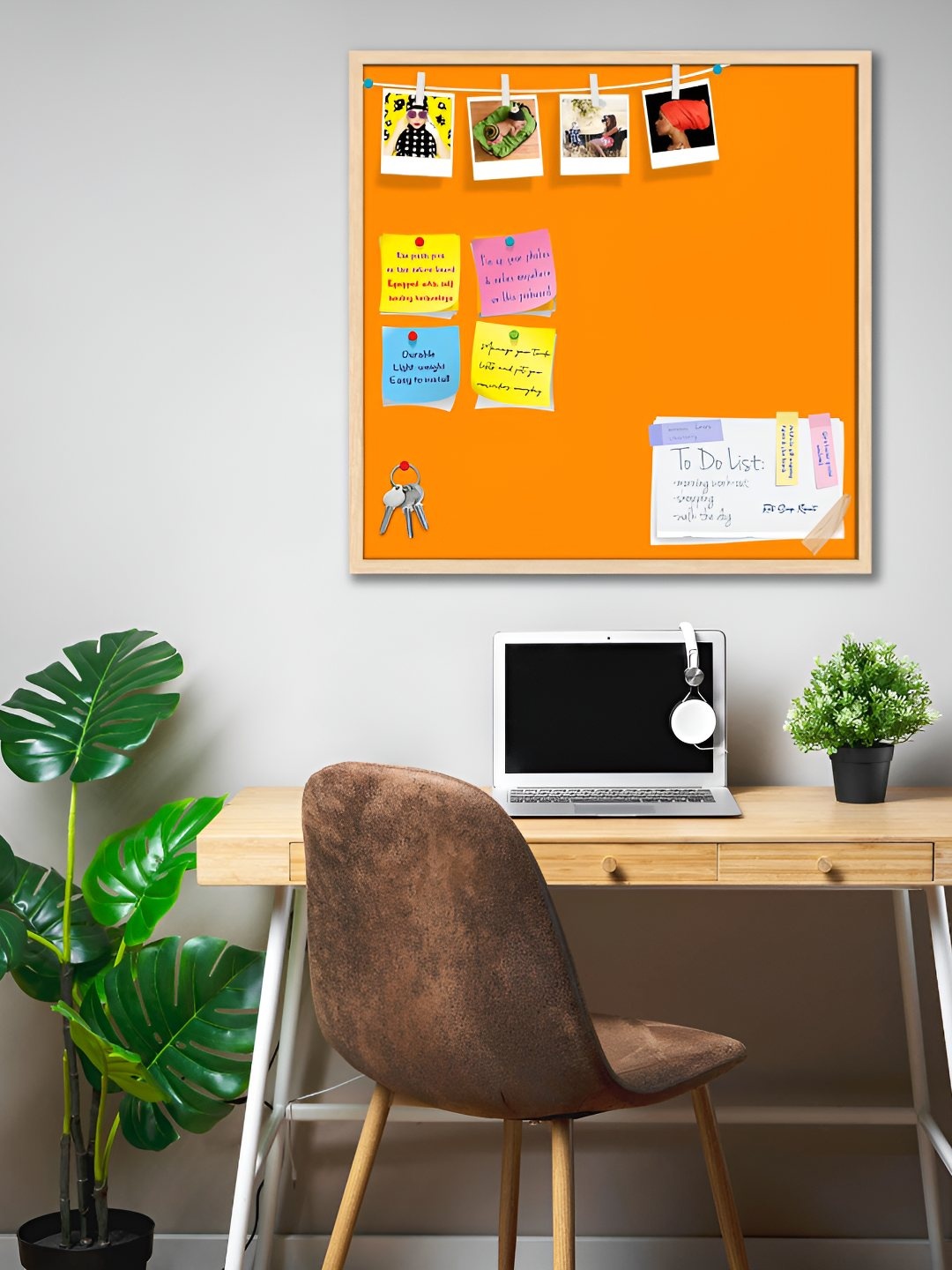 

ArtzFolio Wooden Notice Pin Board, Orange