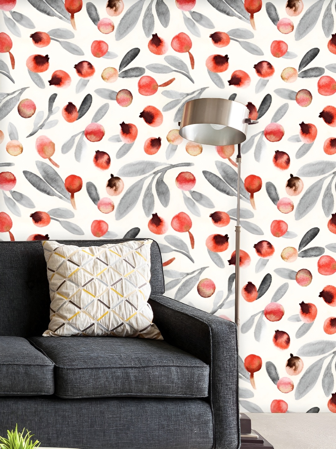 

ArtzFolio Off White & Grey Printed UV Resistant Wallpaper