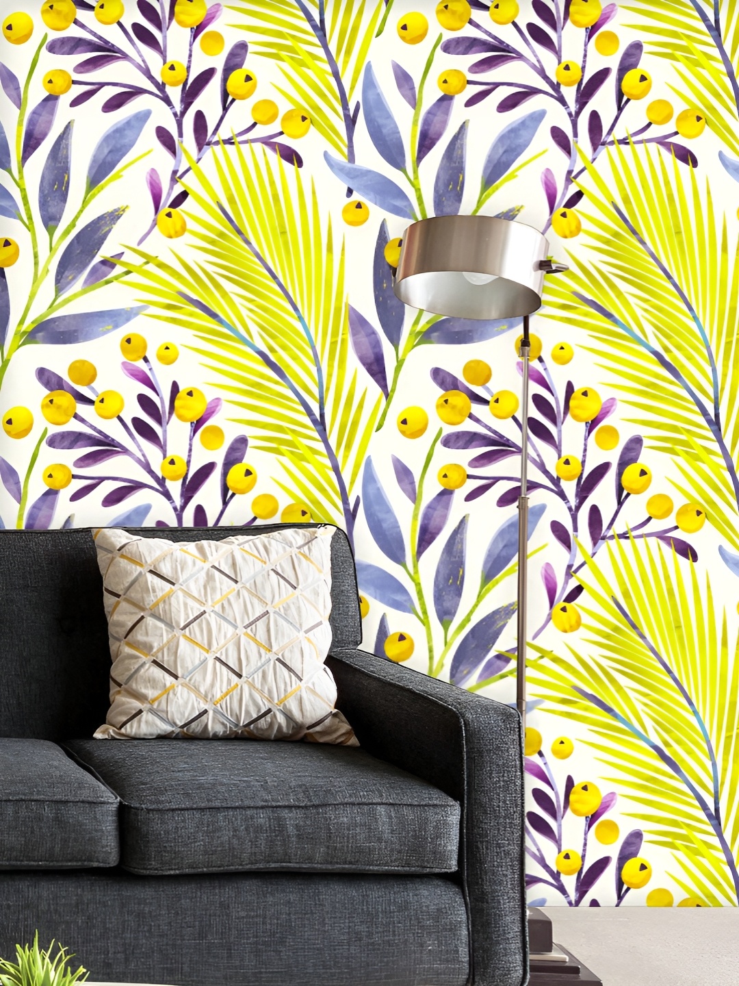 

ArtzFolio Printed UV-Resistant Anti-Bacterial Vibrant Floral Peel & Stick Wallpaper, Multi