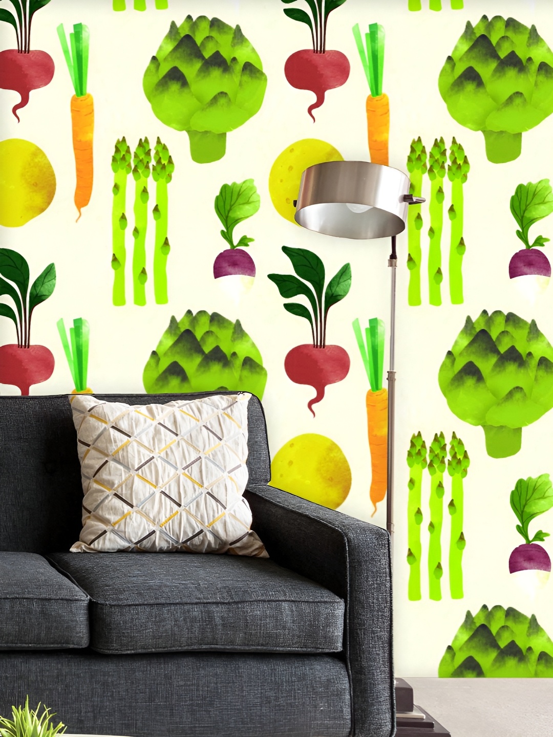 

ArtzFolio Printed UV-Resistant Anti-Bacterial Fruits Vegetable Image Peel & Stick Wallpaper, Multi