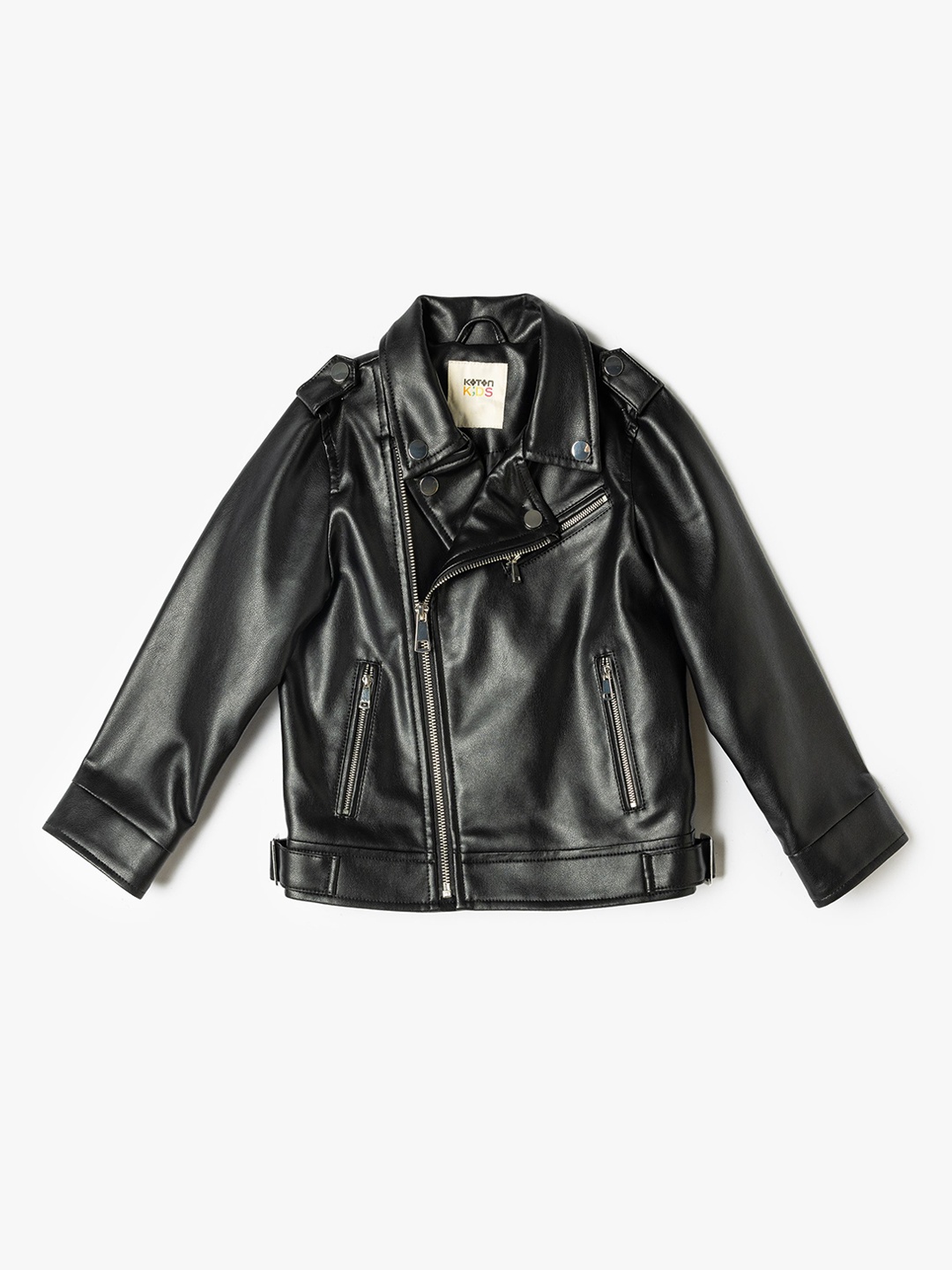 

Koton Girls Biker Jacket, Black