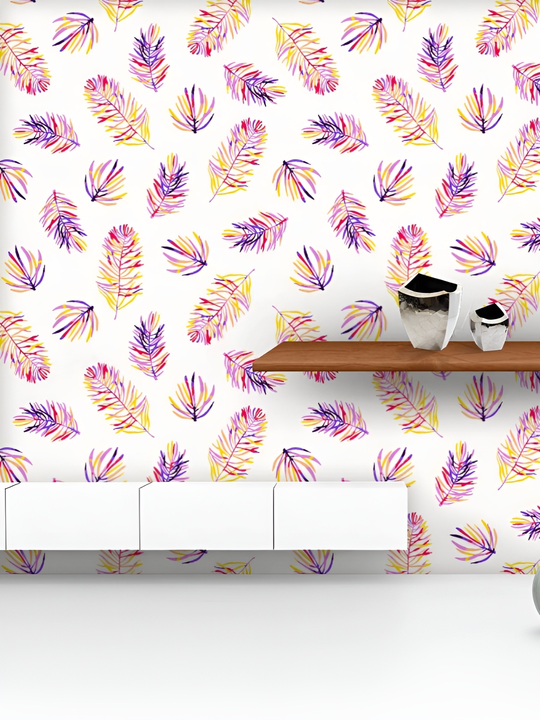 

ArtzFolio Printed UV-Resistant Anti-Bacterial Autumn Pine Branches Peel & Stick Wallpaper, Multi