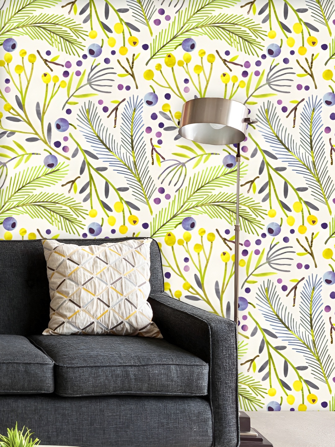 

ArtzFolio Printed UV-Resistant Anti-Bacterial Botanical Floral Peel & Stick Wallpaper, Multi