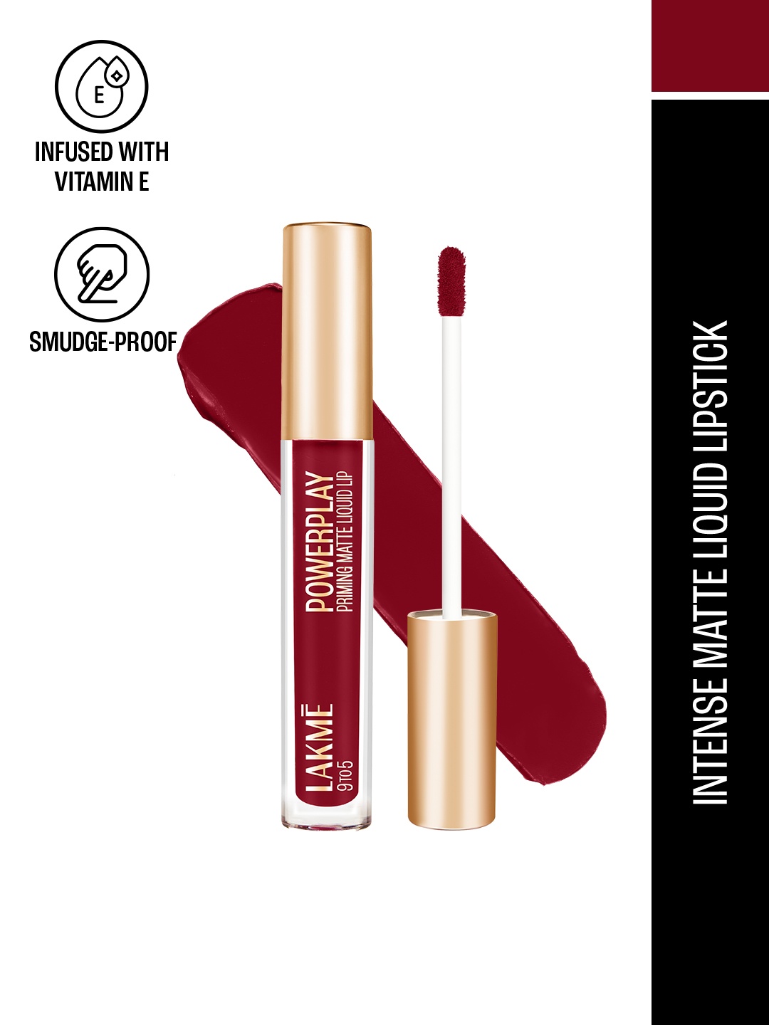 

Lakme 9to5 Primer + Matte Liquid Lip Color 4.2 ml - Deep Maroon MR4