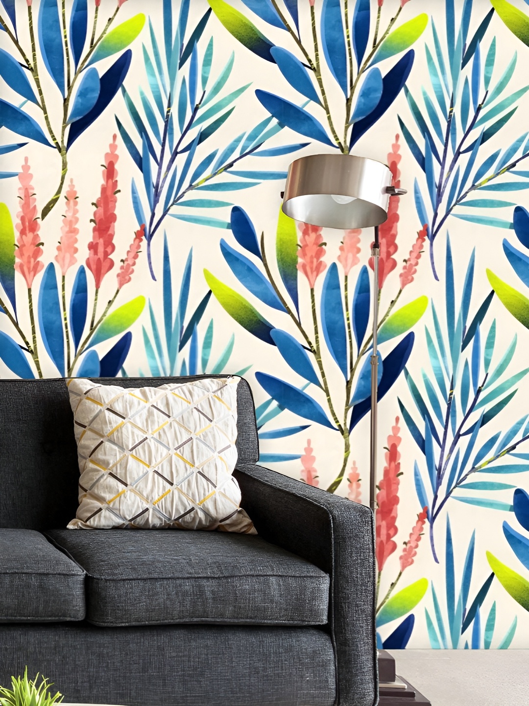 

ArtzFolio Printed UV-Resistant Anti-Bacterial Floral Botanical Pattern Peel & Stick Wallpaper, Multi