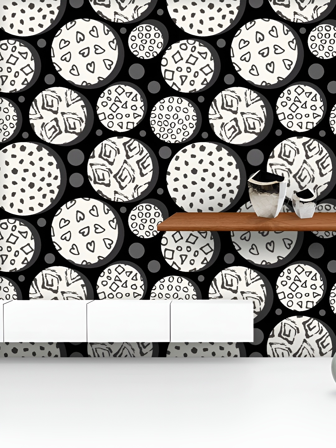 

ArtzFolio Printed UV-Resistant Anti-Bacterial Handmade Pattern Peel & Stick Wallpaper, Multi