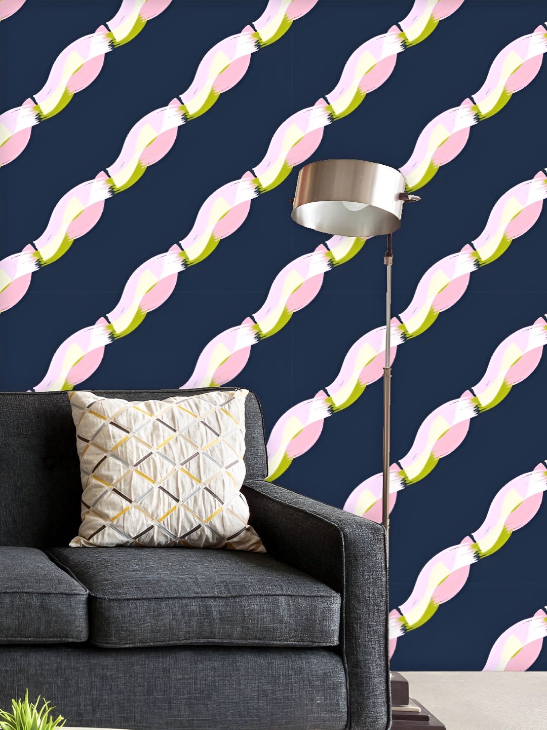 

ArtzFolio Printed UV-Resistant Anti-Bacterial Abstract Pastel Waves Peel & Stick Wallpaper, Multi