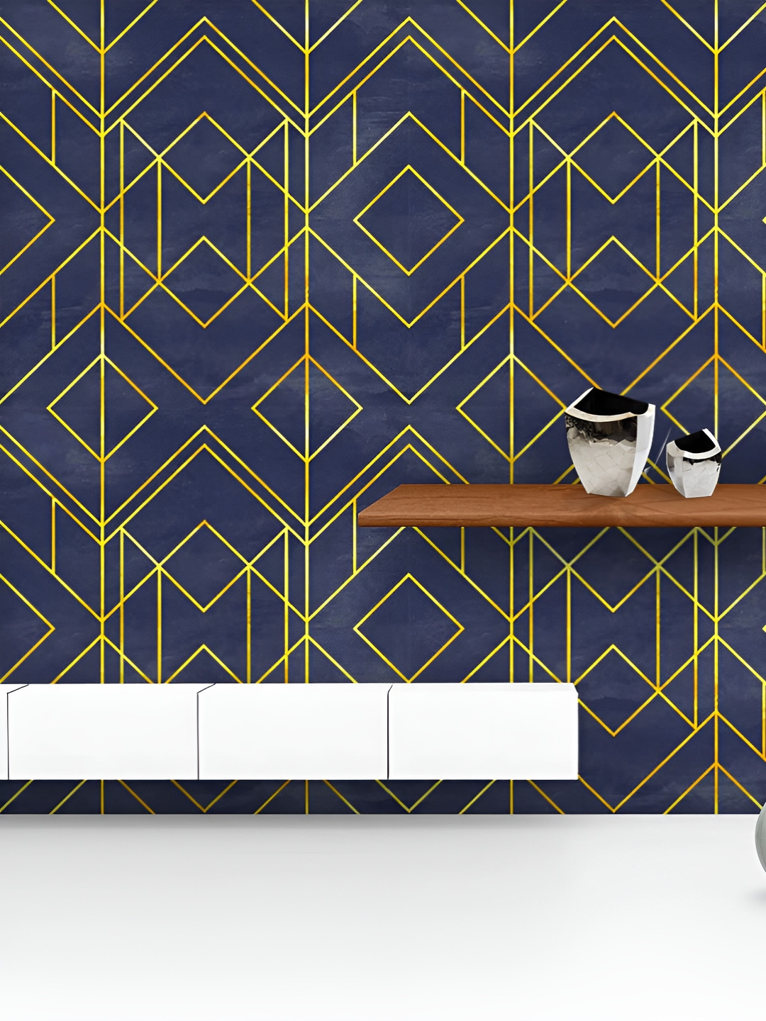 

ArtzFolio Printed UV-Resistant Anti-Bacterial Geometric Pattern Peel & Stick Wallpaper, Multi