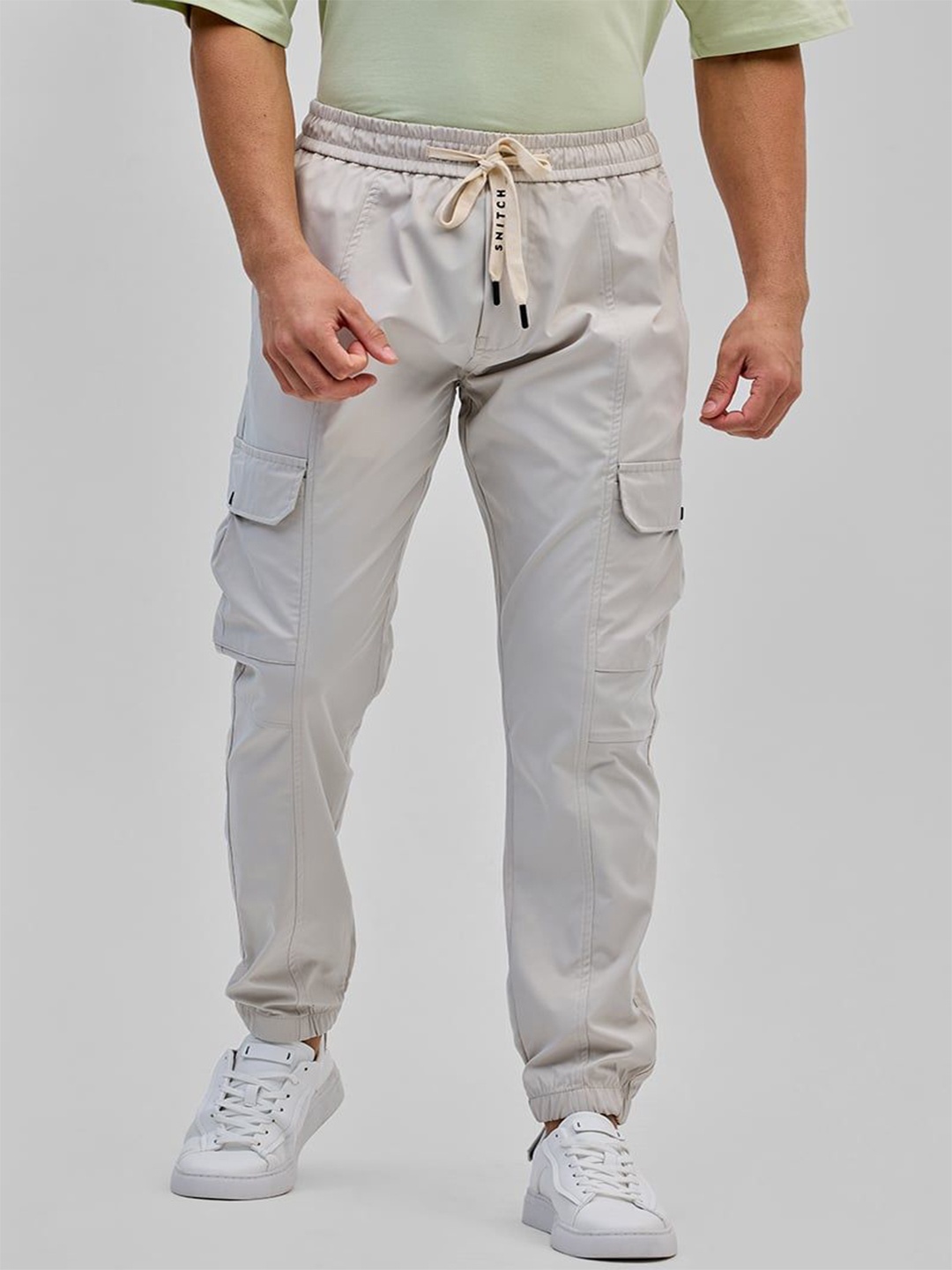 

Snitch Men Slim Fit Mid-Rise Jogger, Grey