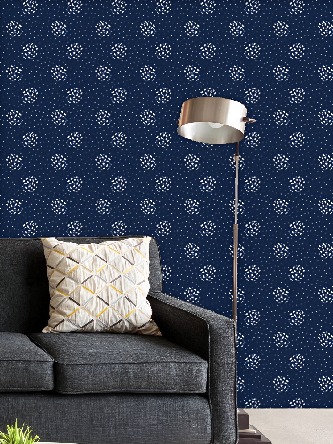 

ArtzFolio Printed UV-Resistant Anti-Bacterial Blue Polka Dots Peel & Stick Wallpaper, Multi