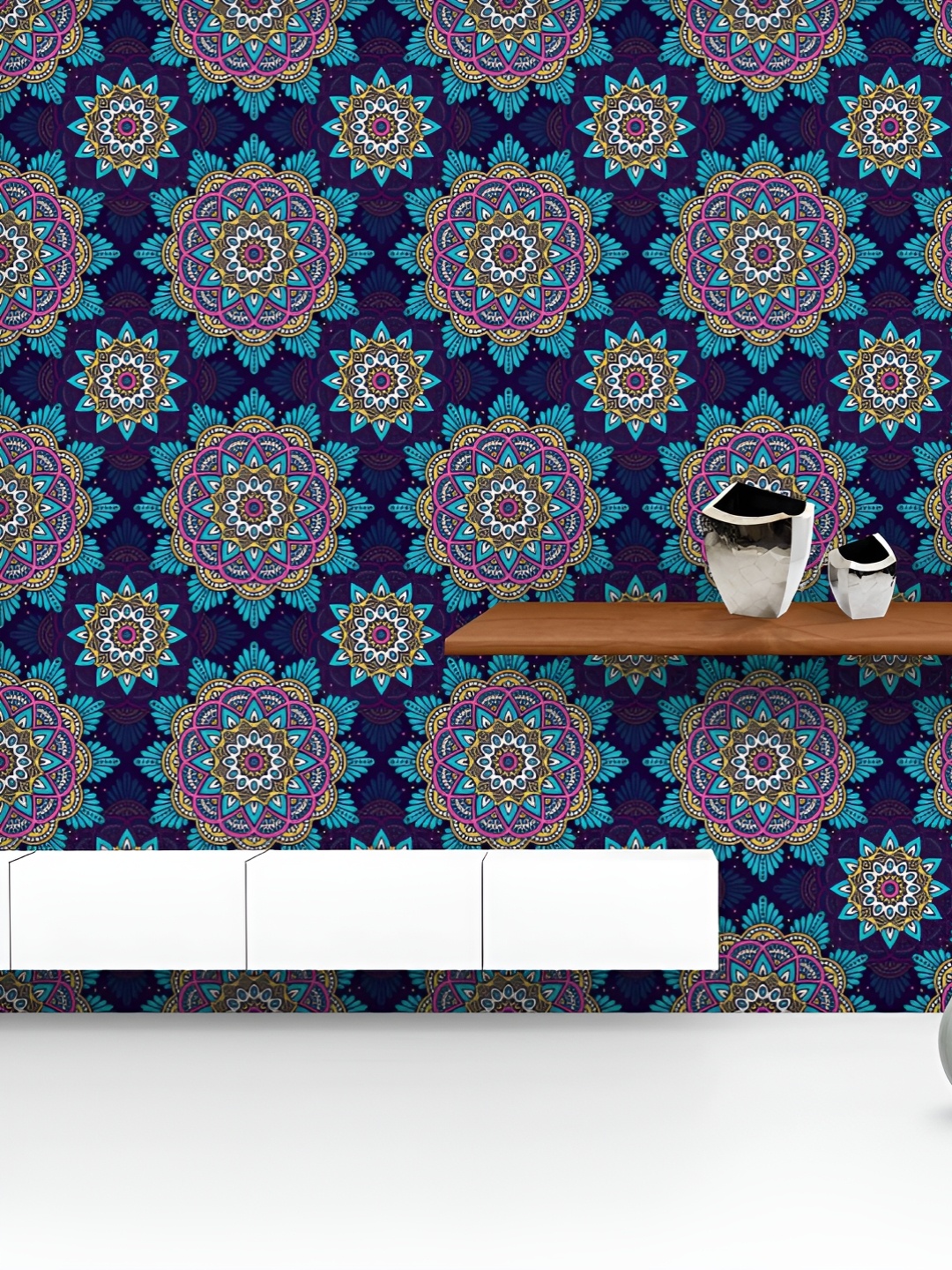 

ArtzFolio Printed UV-Resistant Anti-Bacterial Vintage Hand Drawn Elements Peel & Stick Wallpaper, Multi