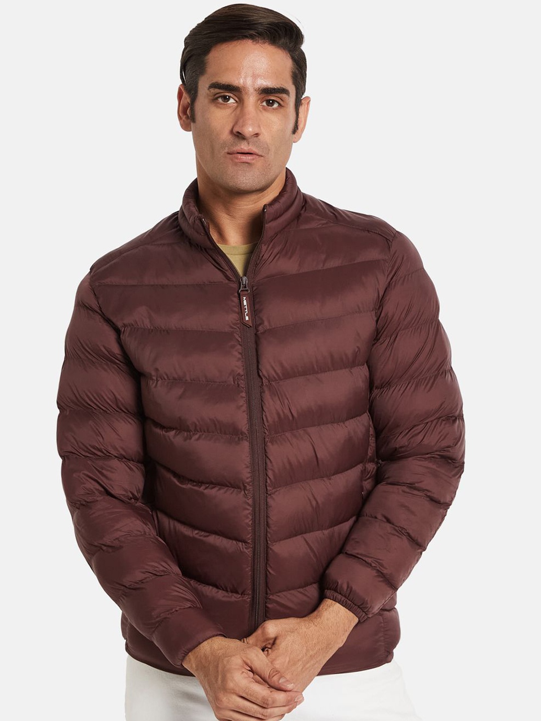 

METTLE Men Jacket, Maroon