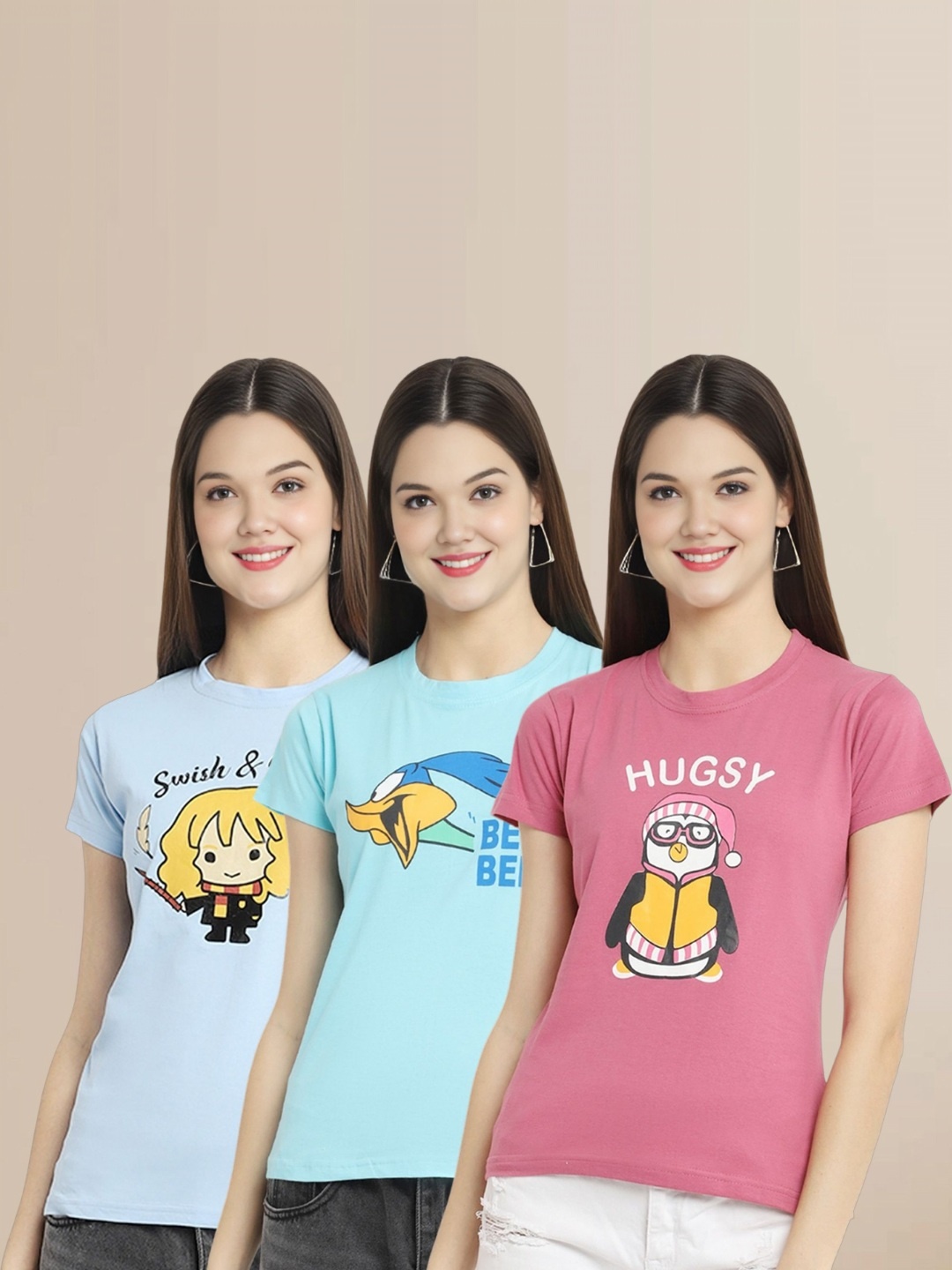 

Metronaut Women Typography 3 T-shirt, Multi