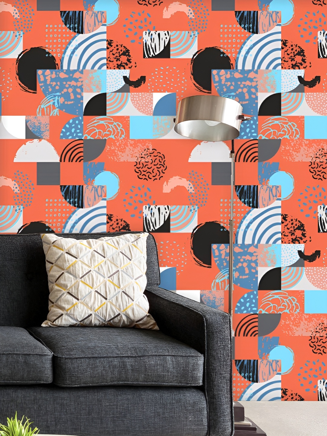 

ArtzFolio Printed UV-Resistant Anti-Bacterial Geometric Pattern Peel & Stick Wallpaper, Multi