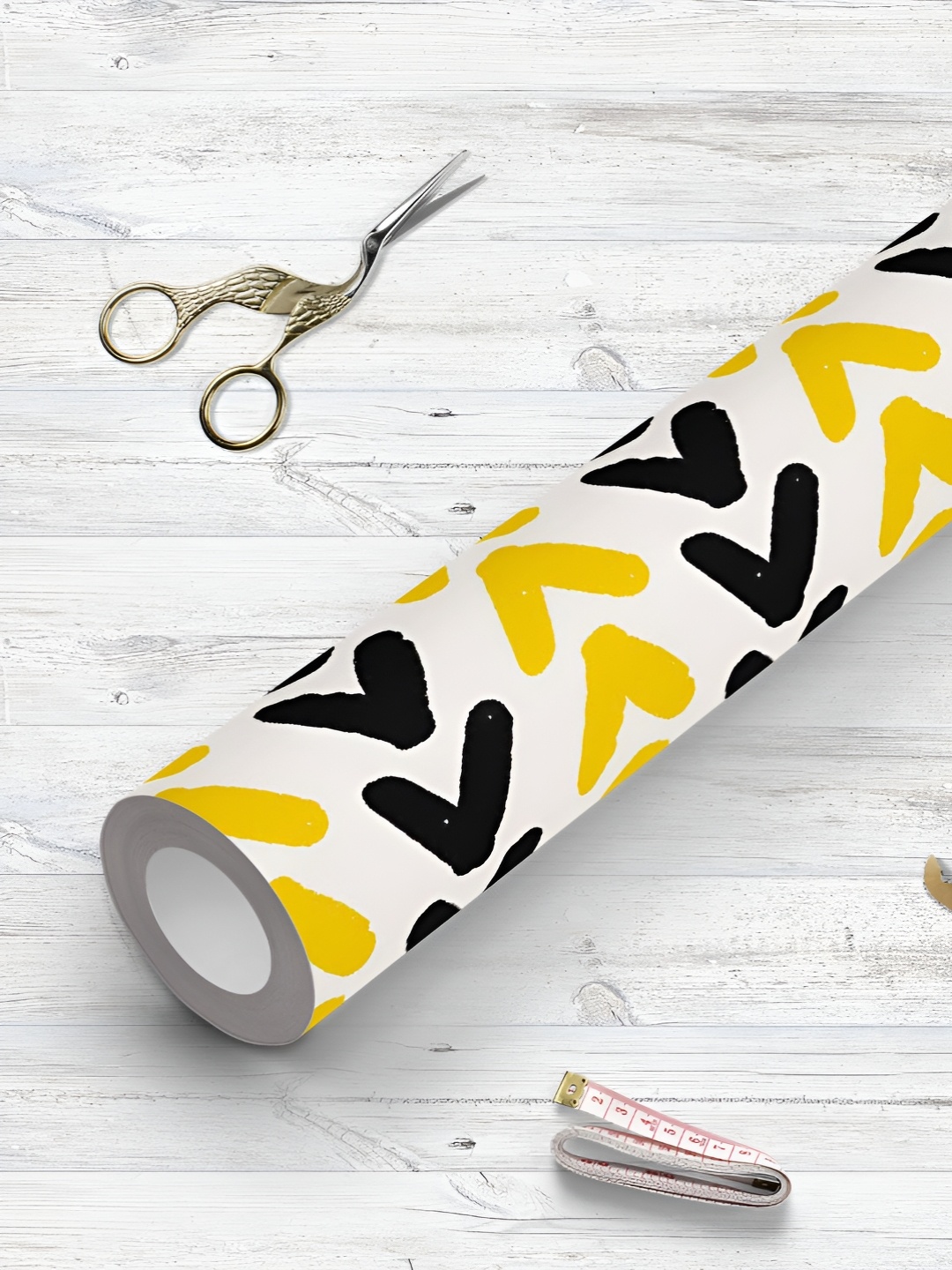 

ArtzFolio White & Yellow Printed UV Resistant Wallpaper