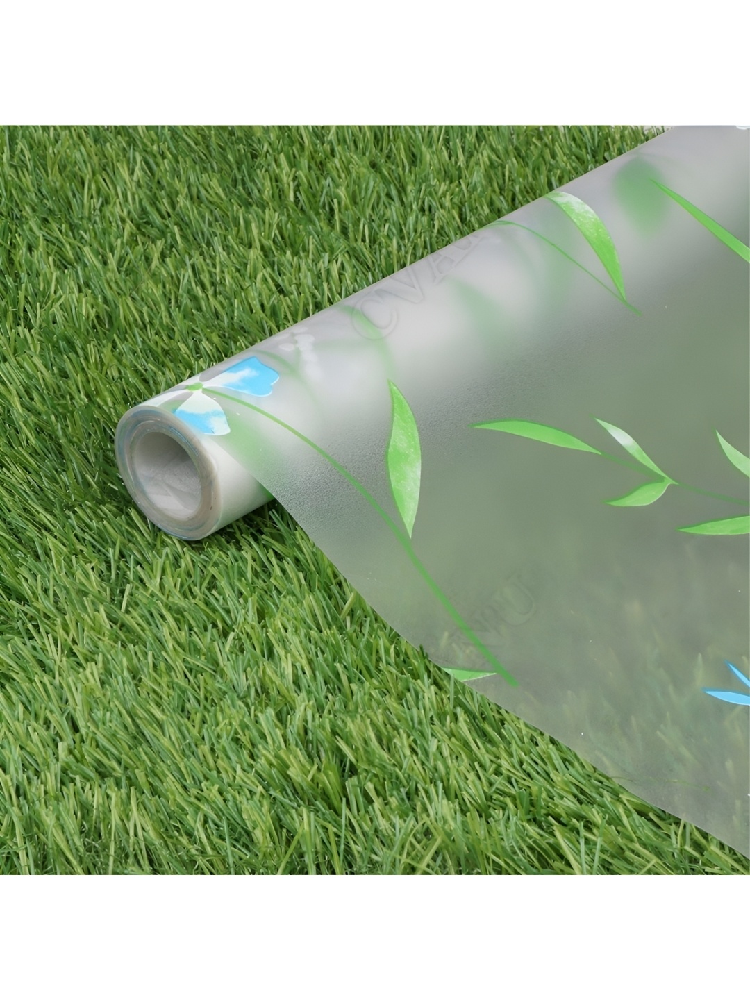 

CVANU Transparent & Green Floral Printed Window Wall Sticker