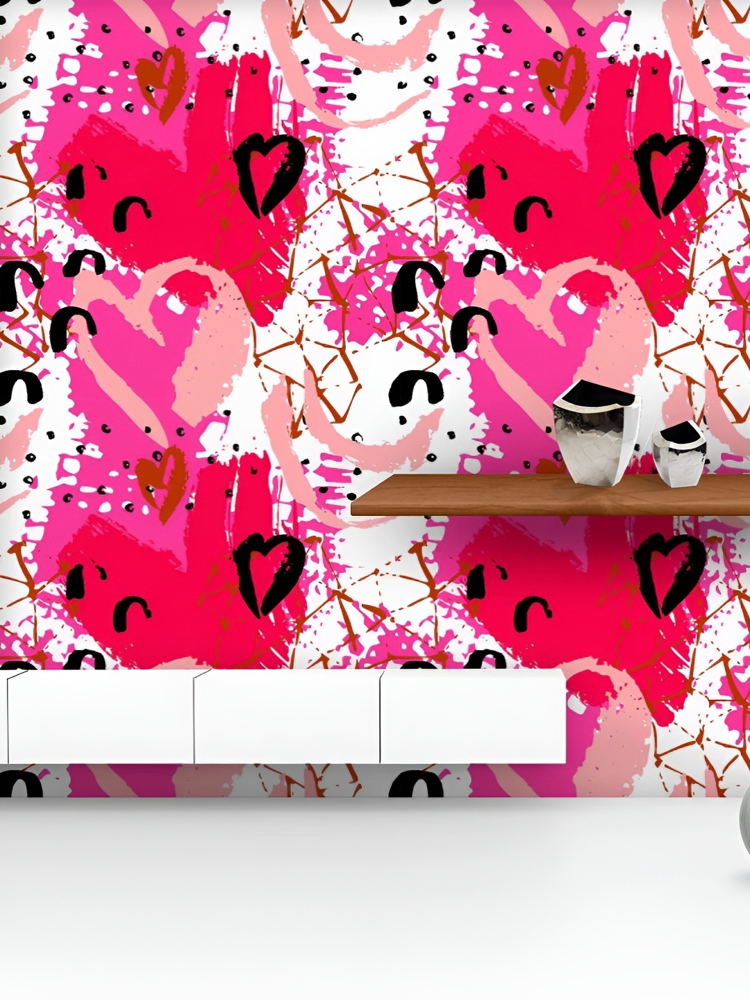 

ArtzFolio Printed UV-Resistant Anti-Bacterial Valentine'S Day Peel & Stick Wallpaper, Multi