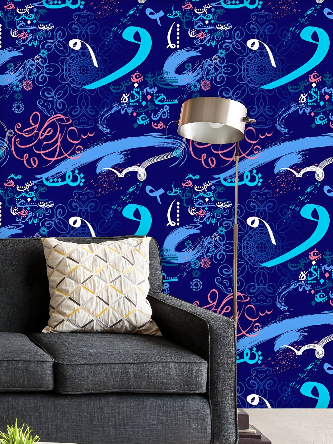 

ArtzFolio Printed UV-Resistant Anti-Bacterial Traditional Floral Elements Peel & Stick Wallpaper, Multi