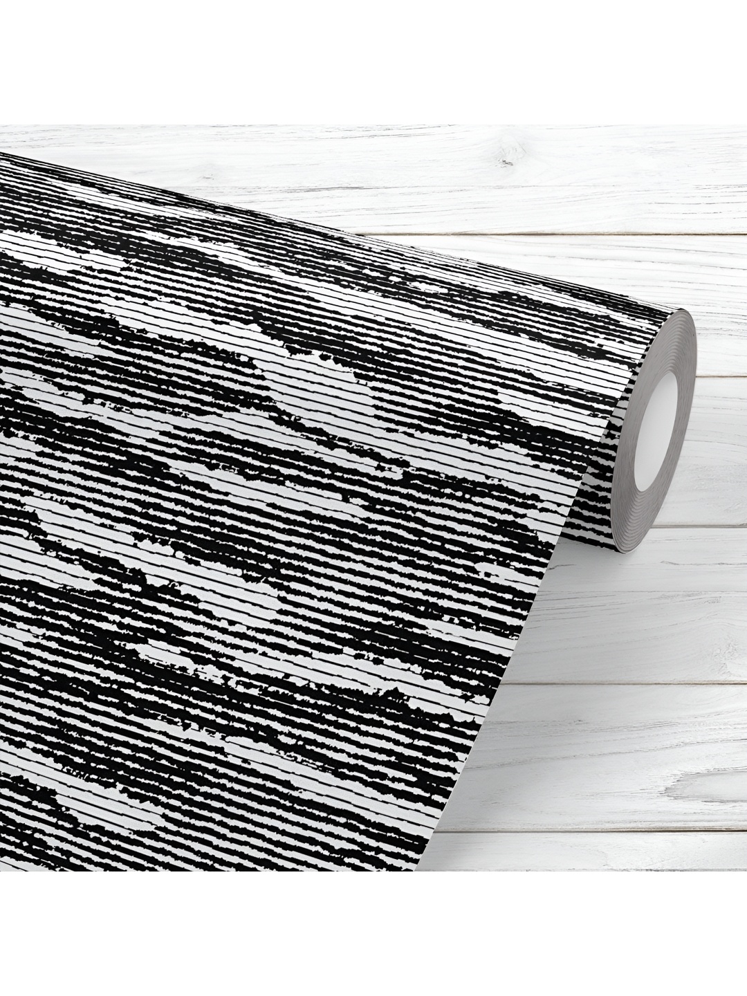 

ArtzFolio White & Black Printed Peel & Stick Wallpaper