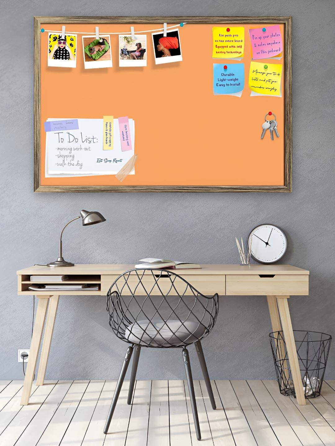 

ArtzFolio Wooden Notice Pin Board, Brown