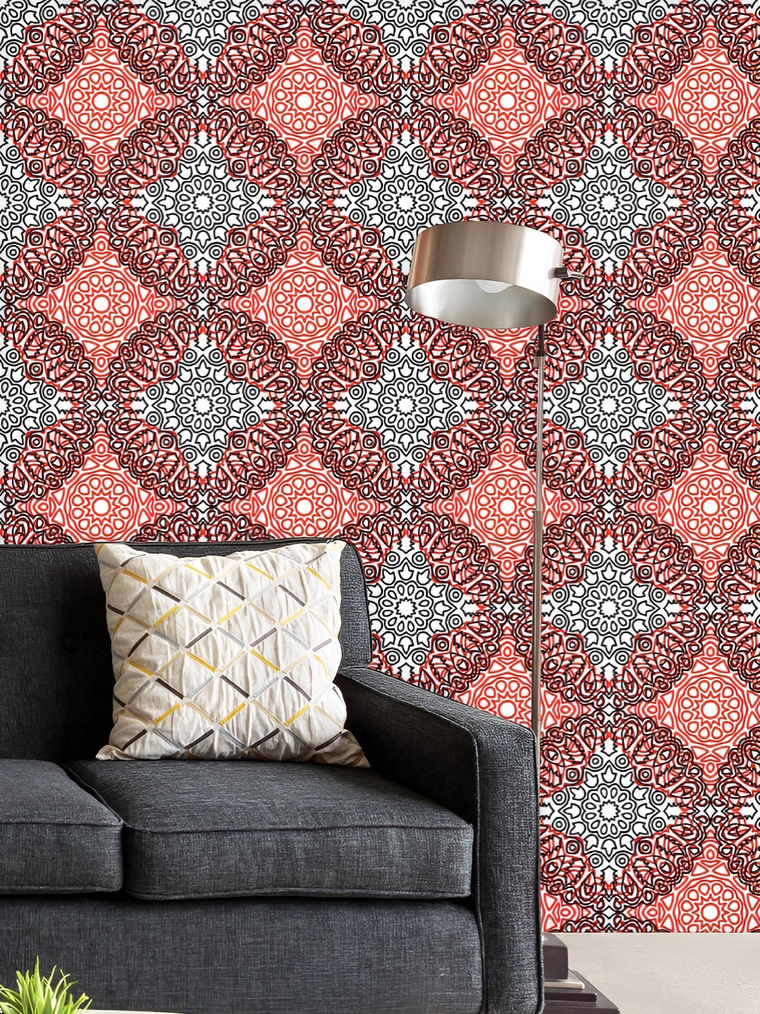 

ArtzFolio Printed UV-Resistant Anti-Bacterial Ethnic Orient Mandala Peel & Stick Wallpaper, Multi