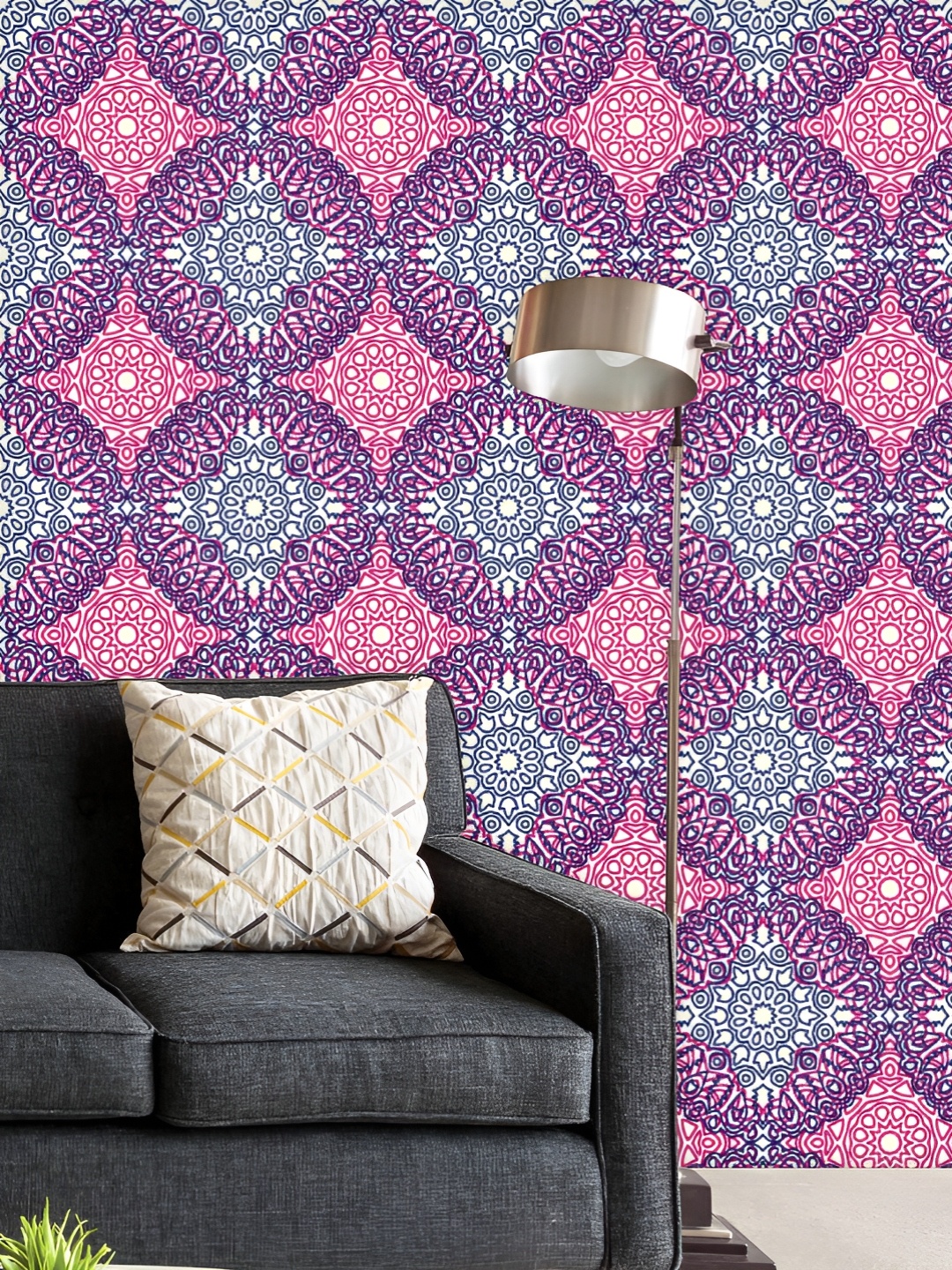 

ArtzFolio Printed UV-Resistant Anti-Bacterial Orient Ethnic Mandala Peel & Stick Wallpaper, Multi