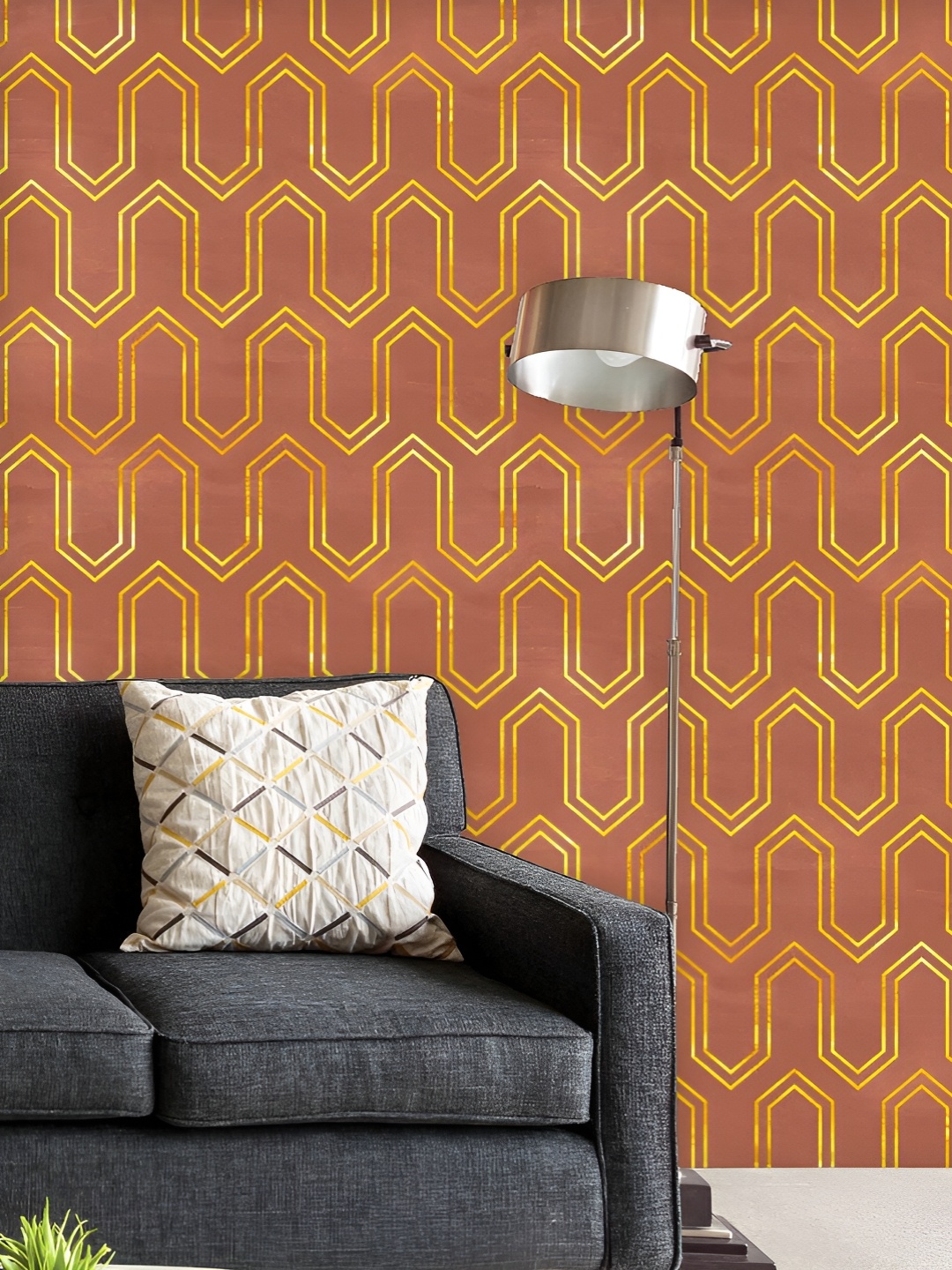 

ArtzFolio Printed UV-Resistant Anti-Bacterial Deco Geometric Pattern Peel & Stick Wallpaper, Multi