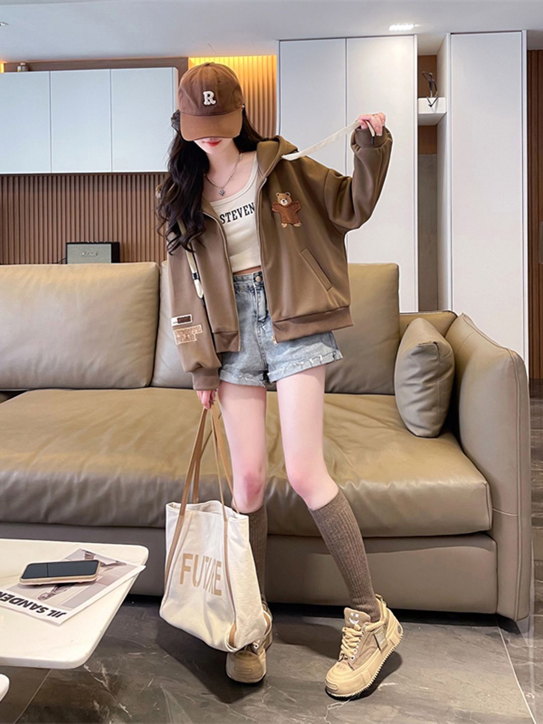 

JC Mode Women Sweatshirt, Brown