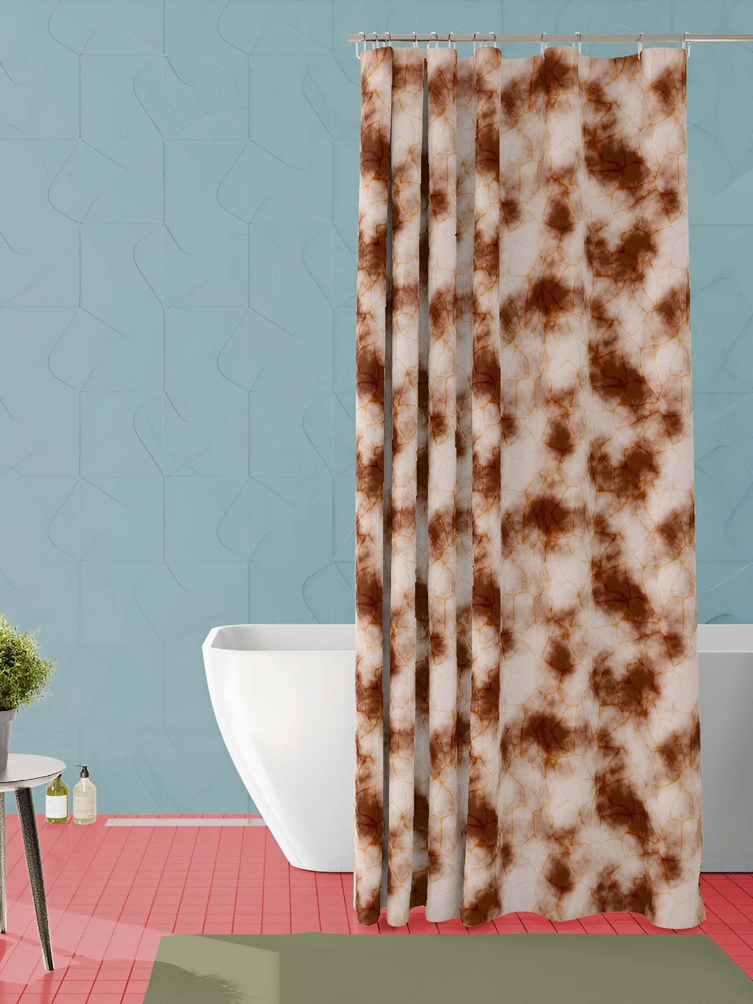 

ArtzFolio Brown Printed Waterproof Shower Curtain